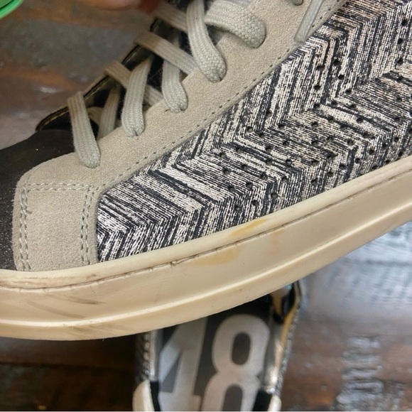 P448 Women’s John Mixed Media Lace-Up Sneakers In Tartan Size EU 39 - Picture 12 of 13